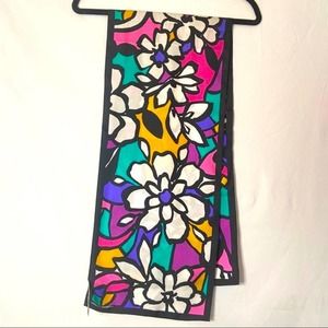 Vintage 90s Adrienne Landau 100% Silk Floral Scarf